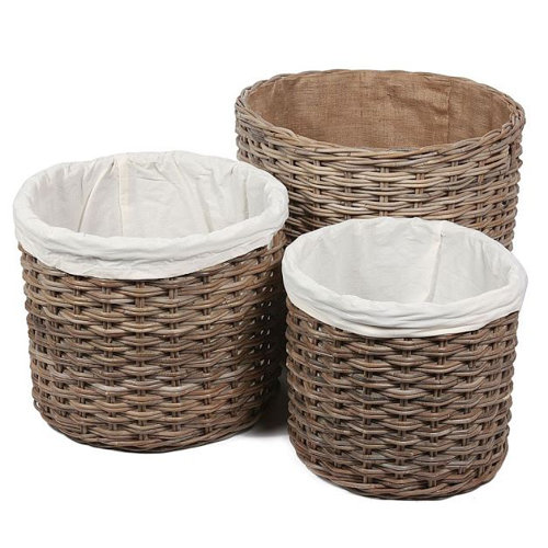 Red Hamper Round Log Carrier with Hessian Lining Wayfair.co.uk